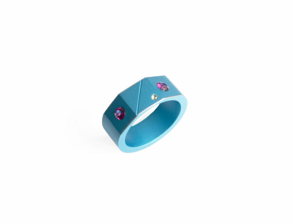 Studio C - Bague H bleue 2