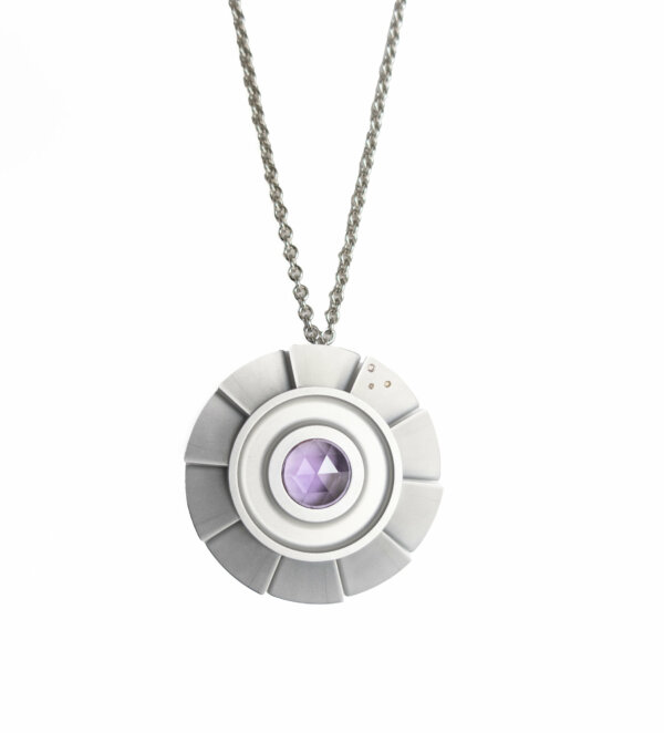 Studio C - collier Mundus amethyste et 3 diamants 1