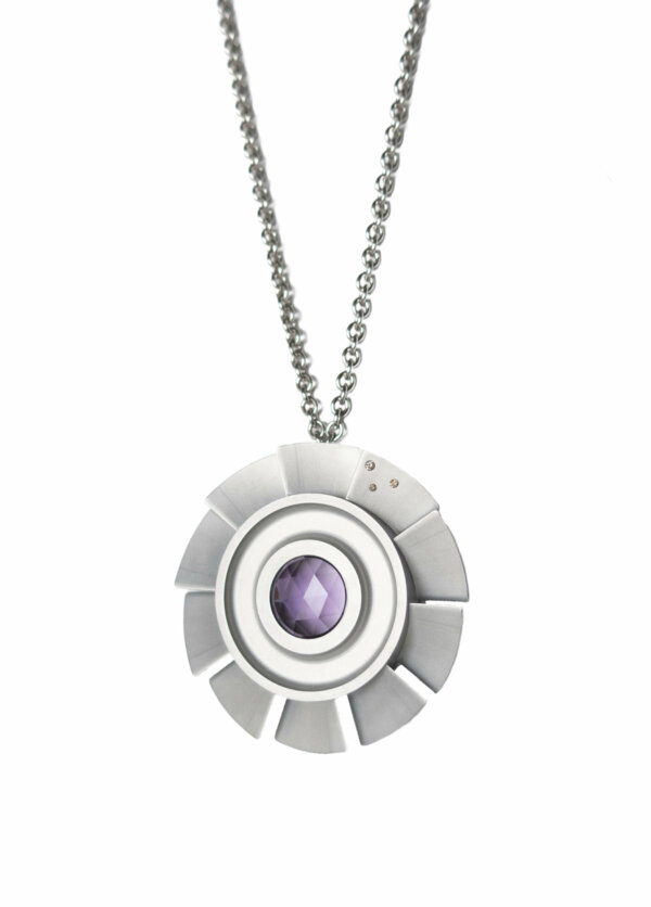 Studio C - collier Mundus amethyste et 3 diamants 1