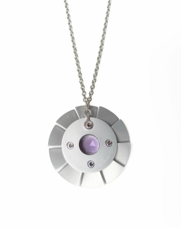 Studio C - collier Mundus amethyste et 3 diamants 1