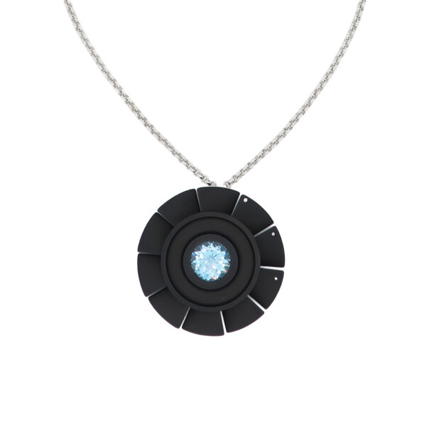 Studio C - collier Mundus noir topaze et diamants