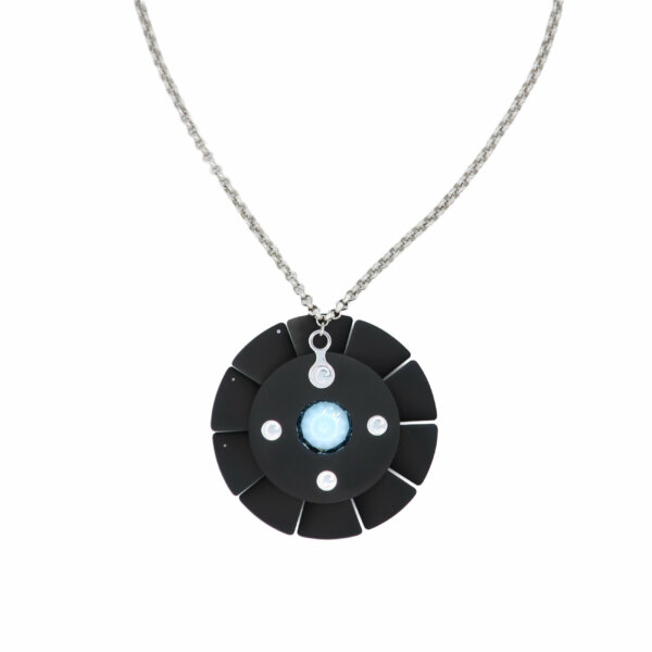 Studio C - collier Mundus noir topaze et diamants