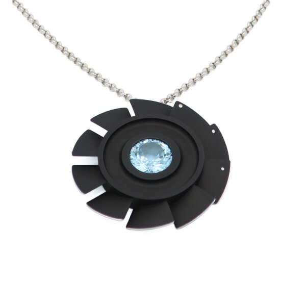 Studio C - collier Mundus noir topaze et diamants