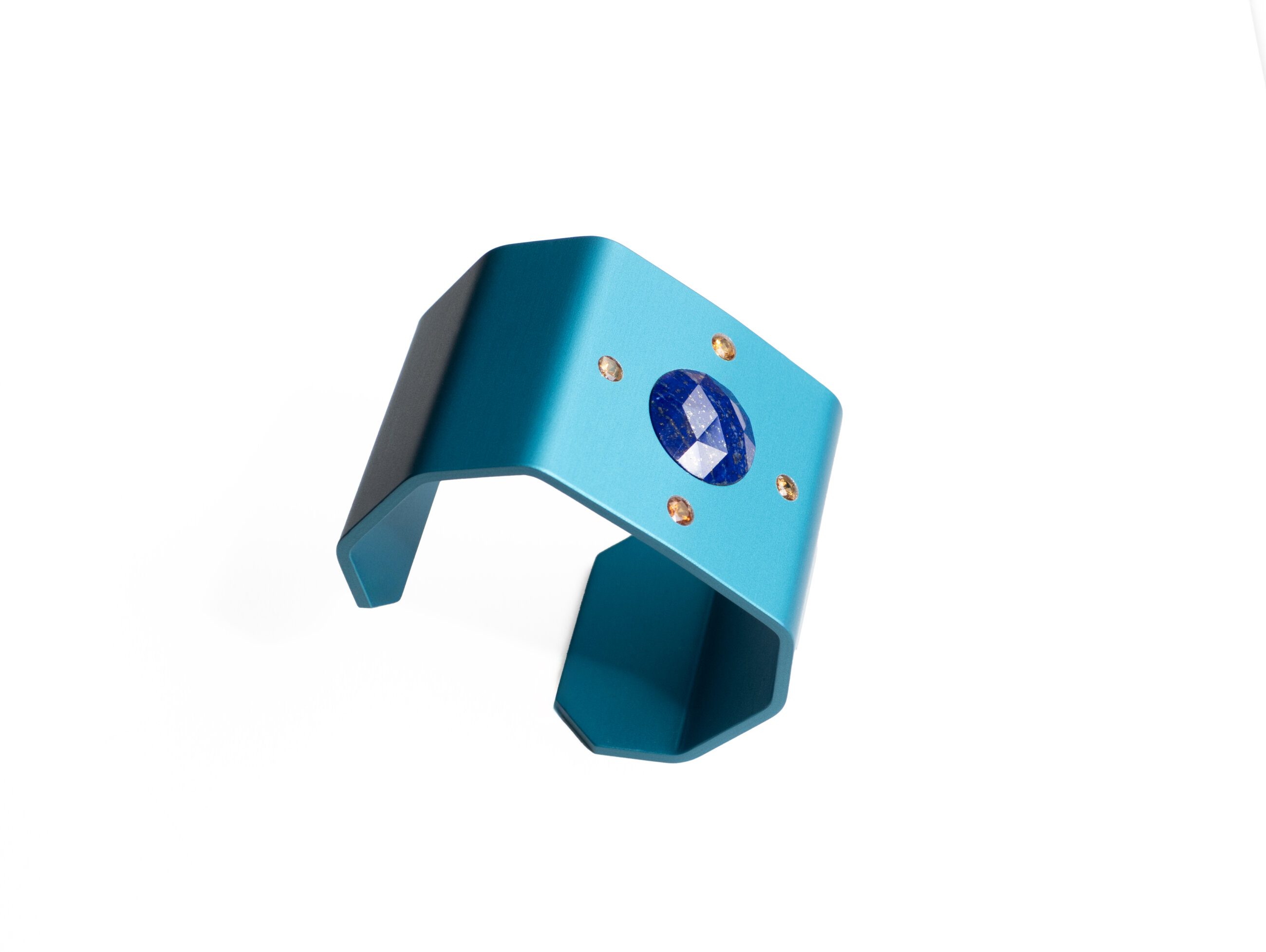 Studio C - manchette Mirus lapis et spessartites 1