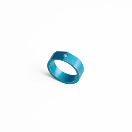 Studio C - Bague H bleue 2 pans tourmaline 1