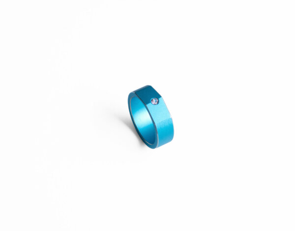 Studio C - Bague H bleue 2 pans tourmaline 1