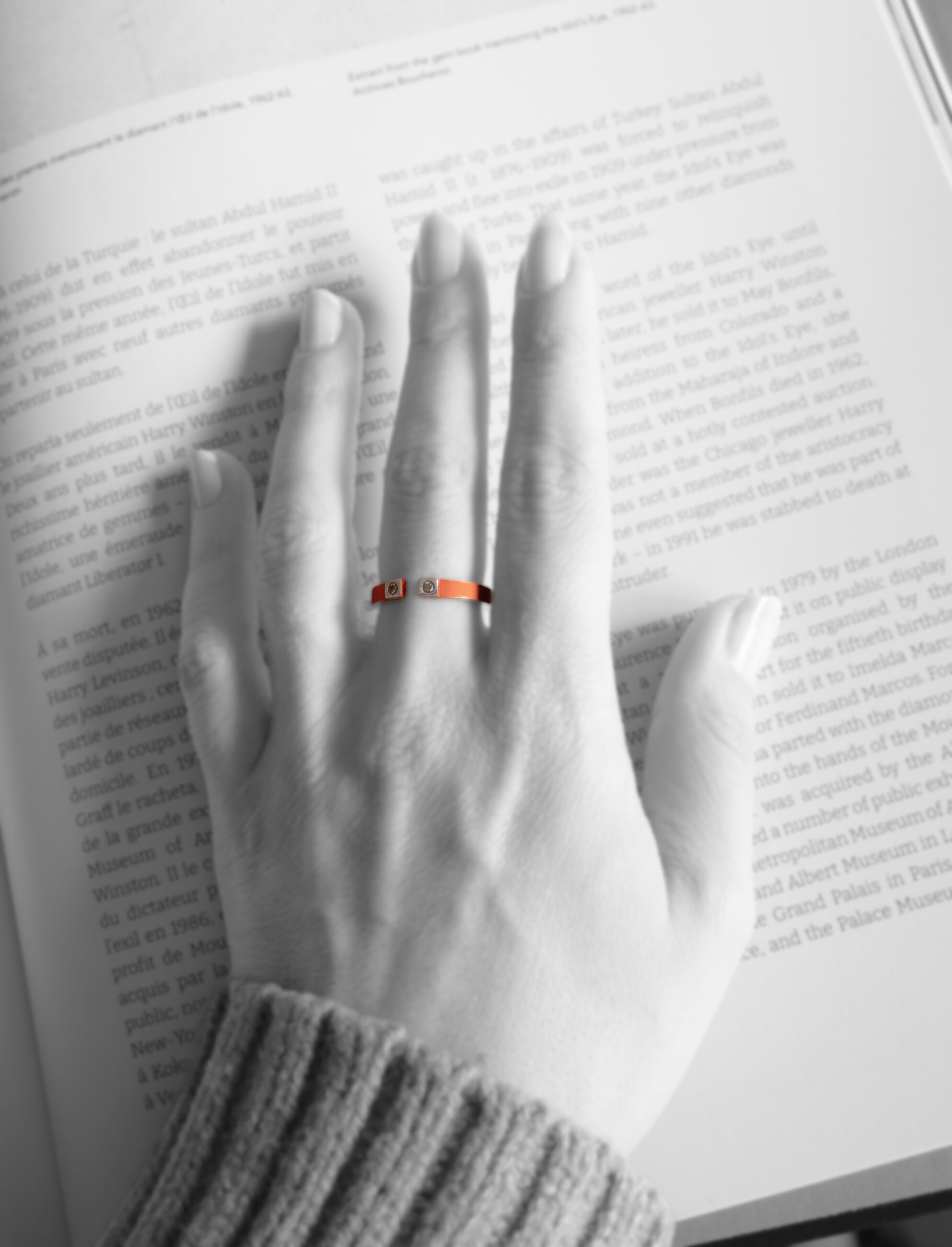 Studio C - Bague H torque cuivre diamants 7