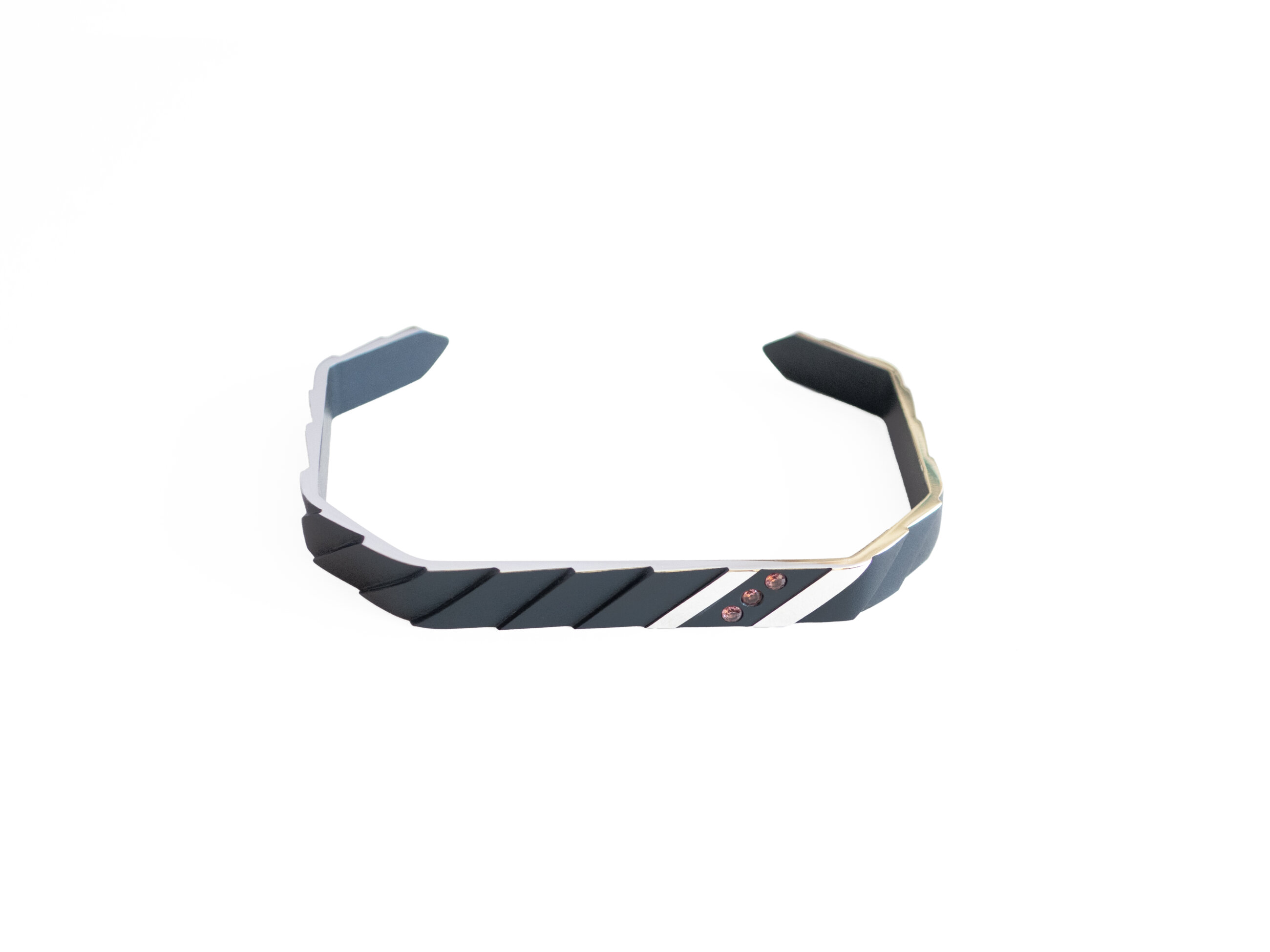 Studio C - bracelet H bayadère bleu pétrole grenats 3 © Studio C
